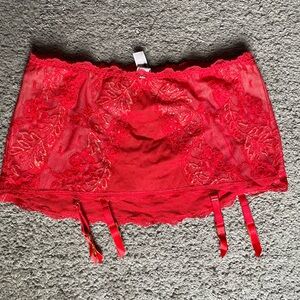 Red Victoria’s Secret lingerie skirt